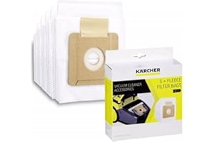 Kärcher Bolsa de filtro de fieltro para la aspiradora VC 2 de Kärcher, práctico sistema de cierre, para una extracción higiénica sin contacto con la suciedad, elevada capacidad de absorción