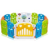 Baby Vivo Laufgitter aus Kunststoff mit Tür colors XL - 2