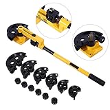 SOULONG Cintreuse Manuelle de Tubes en Acier Cintreuse avec 7 Matrices pour Tuyaux de 10~25 mm