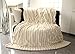Brandsseller - Luxury Bed Blanket Throw Throwover Bedspread Bedcover - Faux Fur optics on both sides - Size: 220x240 cm - color: white