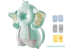 Eyands Zaino protettivo per la testa del bambino e ginocchiere per gattonare – Zaino protettivo regolabile per la caduta del bambino, cuscino di protezione per la caduta del bambino per camminare