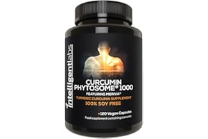 Intelligent Labs Meriva Curcumin Phytosome, 2900% Better Absorbed Than Ordinary Turmeric Curcumin 100% Soy Free, 120 Capsules Per Bottle (1000mg per Serving)
