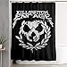 Produktbild mchmcgm Duschvorhänge Badezimmer Dekor, Kill Switch Engage Bathroom Fabric Curtains Farmhouse Tub Large Bath Curtain Set with Rings
