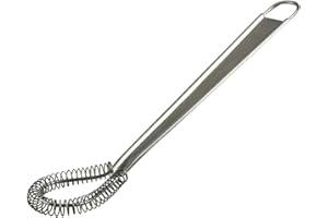 Primes DIY Magic Flat Manual Hand Whisk Stainless Steel Egg Beater Mixer Kitchen Tool, Mini Whisk Spring Coil Wire, Compact,Convenient and Efficient,Coffee Sauce Milk Cooking Baking Beating
