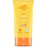 Aqualogica Glow+ Dewy Sunscreen Gel SPF 50 PA++++ with Papaya & Vitamin C | For Dry, Sensitive, Oily & Combination Skin | UVA