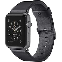 Belkin F8W732btC00 - Correa clásica de piel italiana para Apple Watch Series 2 y Series 3 (42 mm), color negro