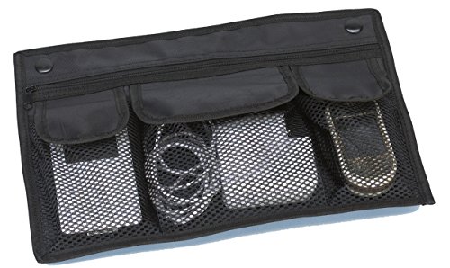 BECO Messenger-Notebook-Tasche für Notebooks bis zu 19 Zoll widescreen, mit gepolsterter Innentasche, 6 Taschen für Zubehör, mit gepolstertem Schultergurt, Material: Nylon, Farbe: Schwarz/beige, Innenmaße: 45.0 x 32.0 x 5.0 cm, Polybeutel mit farbigem Einleger - 2