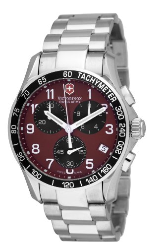 Victorinox Swiss Army Men'S 241148 Classic Chronograph Red Dial Watch