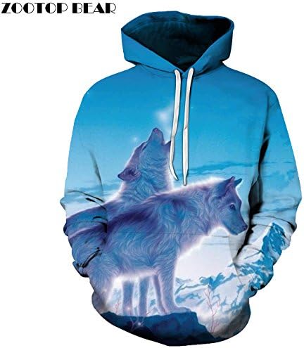 Wolf Printed 3D Hoodies Men Women Sweatshirts Unisex Coats Animal Autumn Fashion Tracksuits Hooded Pullover Boy Brand Hoodies,6XL