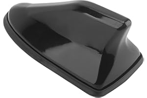 EZVEZS Shark Fin Antenna Car Antenna,Shark Fin Antenna Cover for Car,Universal AM/FM Radio Signal Amplifier Aerial Base,Roof Aerial Cover with Adhesive Base Minimises Noise for Truck, SUV, Van (Black)