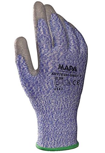MAPA Professional KRYTECH-586 Schutzhandschuhe, Blau/Grau (2-er Pack)