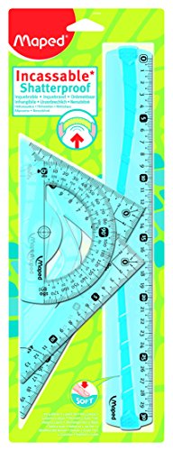 Maped M244304 - Juego de regla escuadra cartab n y transportador de ngulos Maped M244304 - Juego de regla escuadra cartab n y transportador de ngulos