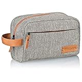 ✅ MODERNES DESIGN - Dank der modernen Stoffe in Kombination mit kleinen Highlights aus Kunstleder wird diese Kulturtasche zu einem echten Hingucker bei Frau und Mann-die Tasche steht absolut JEDEM