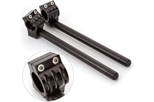 RZMMOTOR CNC – Tubo de horquilla estándar de aluminio clip-on manillar reemplazable apto para motocicleta universal regular negro