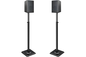 Mounting Dream Speaker Stands Height-Adjustable for Satellites up to 5 kg, Set of 2 Floor Stands
