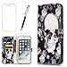 Produktbild iPhone 8 Plus 5.5" Hülle, LaiXin Handyhülle Tasche Case Cover PU Leder Flip Wallet in Book Style Stand Card Slot Karteneinschub Schutzhülle+Displayschutzfolie+Eingabestift Touchstift-Leopard