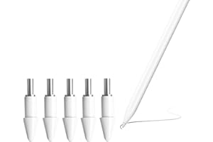 SUEEWE 5 sztuk oryginalnych końcówek zamiennych do rysika Xiaomi Smart Pen (2. generacji), rysik, dotyk, końcówki do Xiaomi Pad 6 11", precyzyjna kontrola, przyjazne dla ekranu, białe