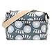 OiOi Changing Bag - The Messenger - Slate Retro Circular Floral