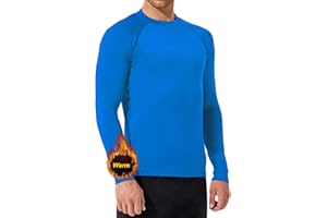 SURFEASY Camiseta Térmica de Manga Larga para Hombre Camiseta de Invierno de Forro Polar para Ciclismo Correr