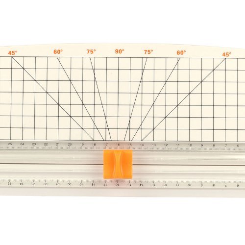LAGUTE AZ-101 A4 Rollenschneider, Papier & Foto Schneidegerät Schneidemaschine Papierschneider, Schnittlänge 320mm, Schneidet bis zu 10 Blattes (70g/sm), Gewicht: 0.5KG Größe: 15*5.5inch *Weiß* - 4