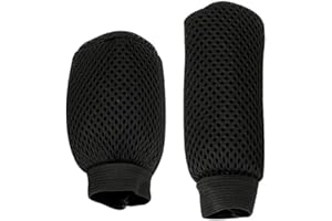 Youzzei Auto Schaltknauf Abdeckung, Universal Schalthebel Abdeckung + Handbremse Abdeckung, Verbessert Breathable Fabric Rutschfeste Auto Schaltknauf 5 Gang 6 Gang Schaltknauf üBerzug - Schwarz