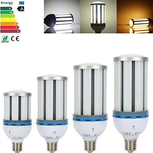 Derlight® 45W E40 Led Corn Light Bulbs, High Brightness 200-250 Watt CFL Replacement, Warm White 3000K, 108pcs Bridgelux SMD5730 Chips, 360 degree lighting, AC 85~265V, Perfect for Warehouse Outdoor and Street Lighting