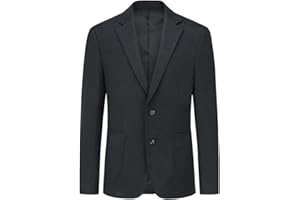 Allthemen Blazer da Uomo Regular Fit 2 Bottoni Giacca da Abito Elegante a Quadri Formale Business d'Affari