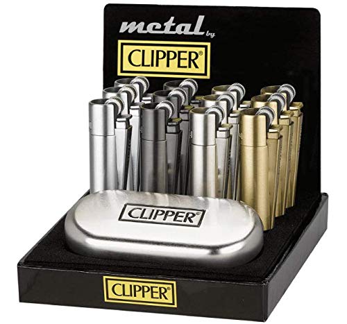 Sale. Clipper Micro Metal Oro mattt Mechero Inoxidable en Caja de Regalo