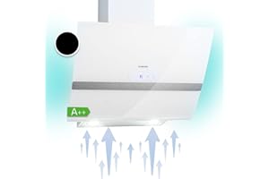 ‎KLARSTEIN Klarstein Dunstabzugshaube Umluft/Abluft, Leise Abzugshaube, Edelstahl Wandhaube, Dunstabzugshaube mit Filter, Dunstabzugshaube 60cm, Umlufthaube mit LED-Licht, Dunstabzug Kopffrei 509 m³/h Luftstrom
