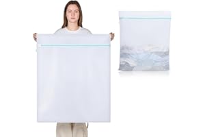 OTraki Grande Filet a Linge Machine à Laver, 70x90 cm Sac de Lavage Machine à Laver avec Fermeture Eclair, Réutilisable Filet à Linge pour Manteaux, Articles, Chemisier
