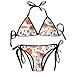 Produktbild Fashion Sexy Women's Fruit Garden with Bird Pattern Printing Bikini Set Adjustable Bathing Suits