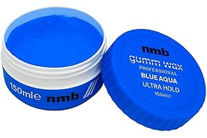 NM BEAUTY NMB Gumm-wax Professional Hair Styling Wax | Edge Control | Hair Gel Wax | Ultra Hold | Men & Women Hair Wax (Blue, Black & Red Aqua, Green Matte) 150ml (150ml, Blue Aqua)