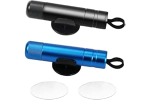 UptVin 2 Pezzi di Martello di Sicurezza per Auto, Rompivetro Portatile e Taglia Cinture di Sicurezza Strumento di Emergenza per La Fuga - Blu & Nero