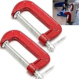 2PCS Heavy Duty G-Clamps 100mm 4" for Hobby, Model Makers Wood Metal Work