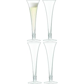 2 Flûtes à Champagne Moya Clear LSA International - 170ml - Verre Soufflé Bouche - Design élégant