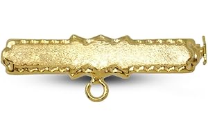 INMACULADA ROMERO IR Alfiler Plata Ley 925m broche bebé 3cm. chapado oro tres puntas tallado.Grabación incluida en precio - Personalizable - GRABACIÓN INCLUIDA EN EL PRECIO