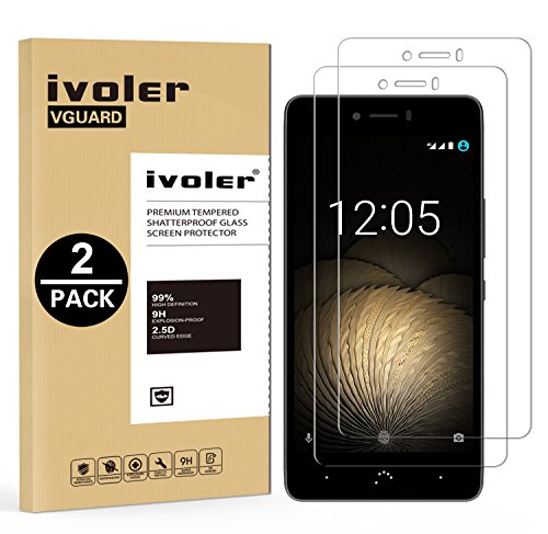 iVoler [2 Unidades] Protector de Pantalla para BQ Aquaris U Plus/U/Ulite, Cristal Vidrio Templado Premium
