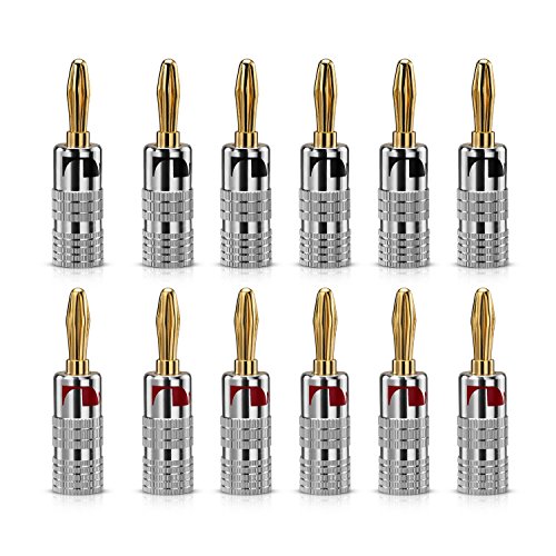 Connettori A Banana Placcati Oro - Set Da 8 Pezzi Per Cavi Altoparlanti HiFi - Foto 3