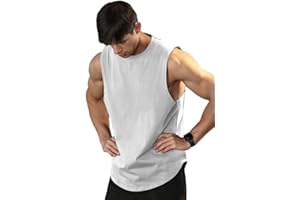 VIISENDY PRO Herren-Sport-Tanktops, Weste, Workout, Bodybuilding, Workout, Fitnessstudio, Shirts, Baumwolle, Ausschnitt, ärmellos, Muskel-T-Shirts