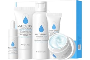 Hocossy skincare coreana kit viso completo, antirughe donna, Skincare idratanti, Tonico Essenza Crema Crema Occhi Siero, skincare uomo & skin care donna (Amino Acid)