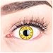 Produktbild Funnylens Farblinsen 1 Paar deckend gelb Zeit Uhr Kontaktlinsen- schwarz Crazy Fun Time Keeper ohne Stärke + Behälter von Funnylens. Perfekt zu Halloween, Karneval, Fasching, Fasnacht oder Cosplay, Manga und Zombie Kostüme.