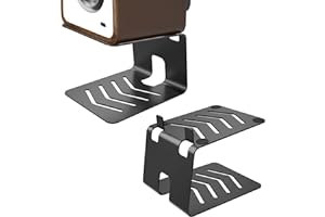 suptek Desktop Speaker Stands with Vibration Absorption Pads, Metal Speaker Stands Support up to 15kg Each, Desk Audio Stand for Bookshelf, 1 Pair, SDM002B