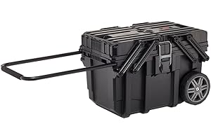 KETER | Coffre de chantier 15G, Noir, 64,6 x 37,3 x 41 cm, Plastique