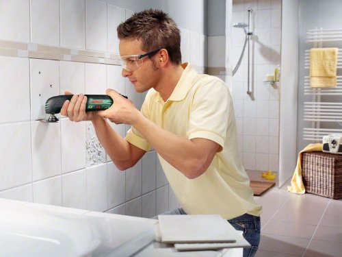 Bosch DIY Akku-Multifunktionswerkzeug PMF 10,8 LI , 2 Akku, Ladegerät, 2 Sägeblätter, Deltaschleifblatt-Set, Deltaschleifplatte (10,8 V, 2,0 Ah, Leerlaufdrehzahl 5.000 – 20.000 min-1) - 5