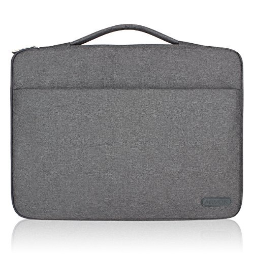 Arvok 15 15,6 16 Zoll Notebooktasche Laptoptasche Aktentasche Wasserfest Canvas-Gewebe Laptop Schutzhülle Mit Griff Henkel & Reißverschluss-Tasche/Ultrabook/ Netbook Tasche/ Tablet Hülle Tasche/ Laptophülle/ Hülle Sleeve Tasche Für Acer/ Asus/ Dell/ Fujitsu/ Lenovo/ HP/ Samsung, Grau
