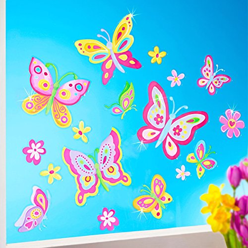 Preisvergleich Produktbild Fenster-Deko "4 Jahreszeiten" , Deko-Set mit Fensteraufklebern