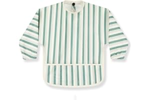 norinori Baby Weaning Bib With Sleeves Feeding Bibs - Waterproof Bibs Coverall bibs for baby toddler from 6-36 Months soft With Large Pocket Easy to Clean