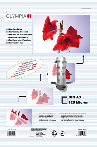 Olympia 9175 - Fundas para plastificar
