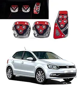 PRIKNIK Anti-Skid Car Pedals(Manual Shift) 3 Pcs Sports kit Pad Covers Set Compatible with Polo GT