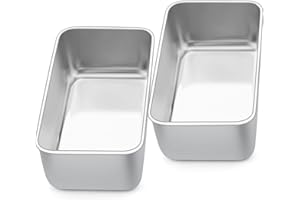Joyfair Moule à Pain en Acier Inoxydable 2 Pcs - Pour Pain et Gâteau - 23 cm x 12 cm x 6 cm - Sain et Non Toxique - Facile à Utiliser